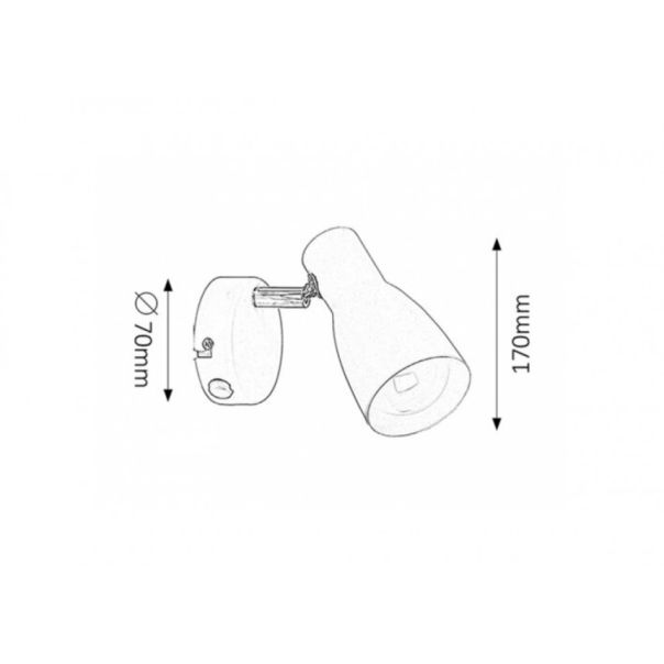 Rabalux Spot rasveta Ebony E27 1x MAX 20W bela (6025) - 6025-1
