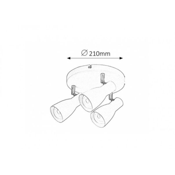 Rabalux Spot rasveta Ebony E27 3x MAX 20W bela (6028) - 6028-1-1