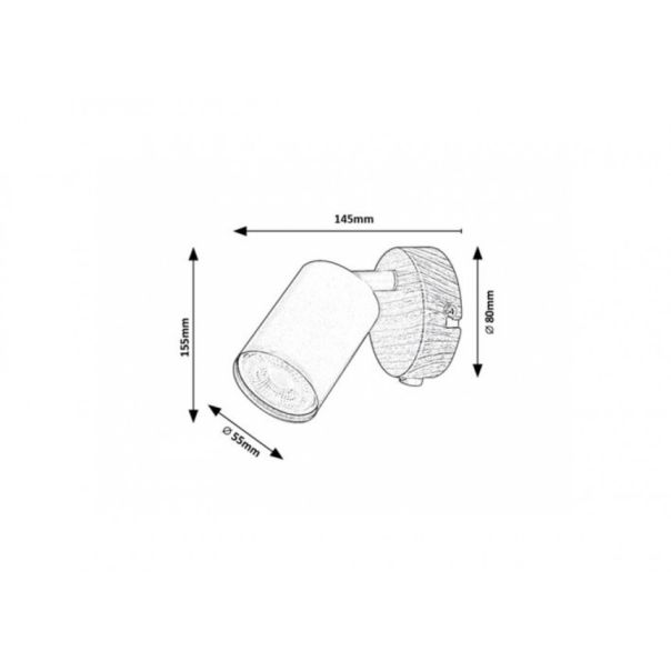 Rabalux Spot rasveta Edmund GU10 1X MAX 25W hrast (5295) - 5295
