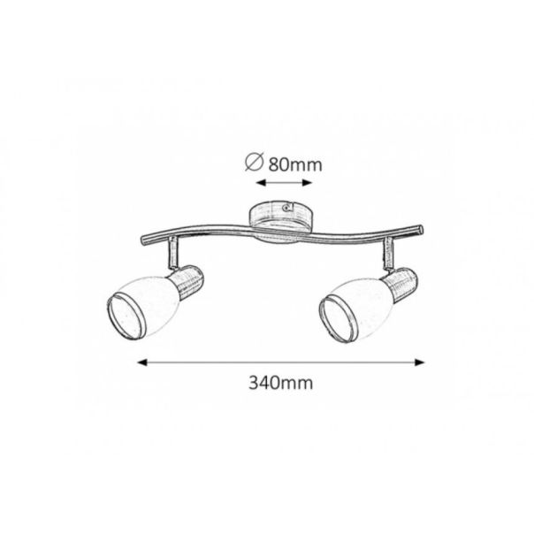 Rabalux Spot rasveta Elite E14 2x MAX 40W bronzana (5971) - 5971