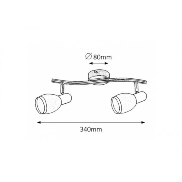 Rabalux Spot rasveta Elite E14 2x MAX 40W hrom (6061) - 6061