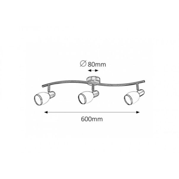 Rabalux Spot rasveta Elite E14 3x MAX 40W bronzana (5972) - 5972