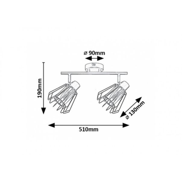 Rabalux Spot rasveta Emerencia E14 2x MAX 40W crna (73068) - RAS003242A00000
