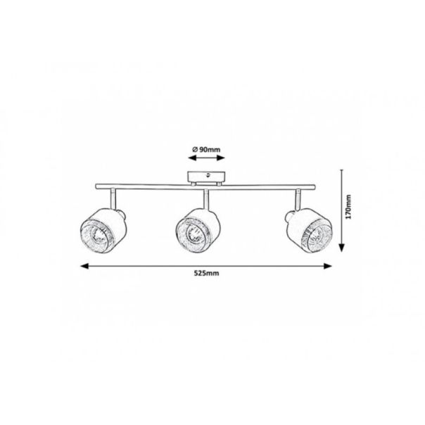 Rabalux Spot rasveta Fedora E14 3x MAX 40W svetlo braon (3549) - 3549-1