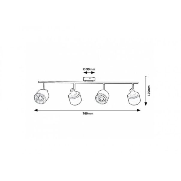 Rabalux Spot rasveta Fedora E14 4x MAX 40W svetlo braon (3550) - 3550