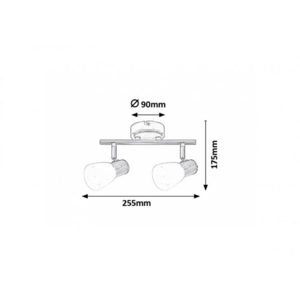 Rabalux Spot rasveta Gavin E14 2x MAX 40W brušeni hrom (6487) - 6487