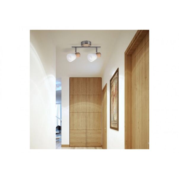 Rabalux Spot rasveta Gavin E14 2x MAX 40W brušeni hrom (6487) - 6487