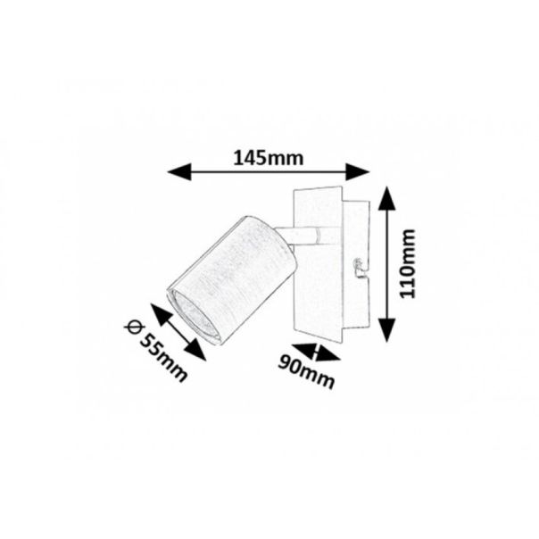 Rabalux Spot rasveta Gerhard GU10 1x MAX 15W topovsko siva (73071) - RAS003245A00000