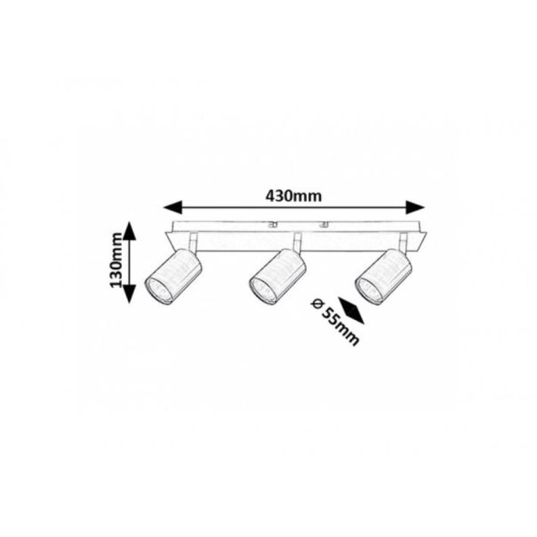 Rabalux Spot rasveta Gerhard GU10 3x MAX 15W topovsko siva (73073) - RAS003247A00000