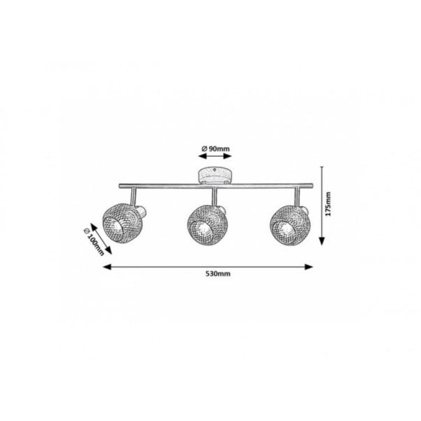 Rabalux Spot rasveta Grendel E14 3x MAX 40W bukva (3129) - 3129
