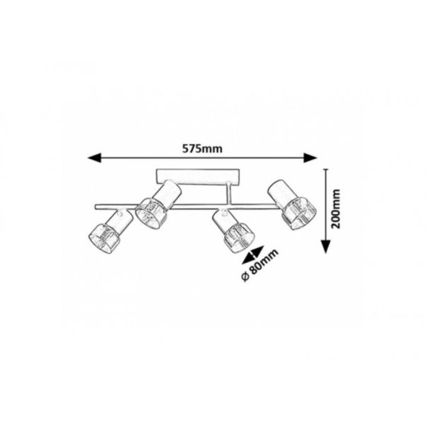Rabalux Spot rasveta Hatice E14 4x MAX 15W crna (73054) - RAS003232A00000