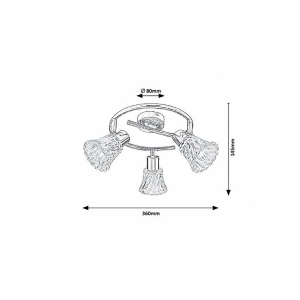 Rabalux Spot rasveta Hestia E14 3x MAX 40W hrom (5301) - 5301