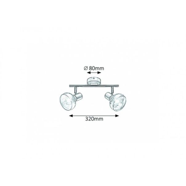 Rabalux Spot rasveta Holly E14 2x MAX 40W antično zlato (5547) - 5547