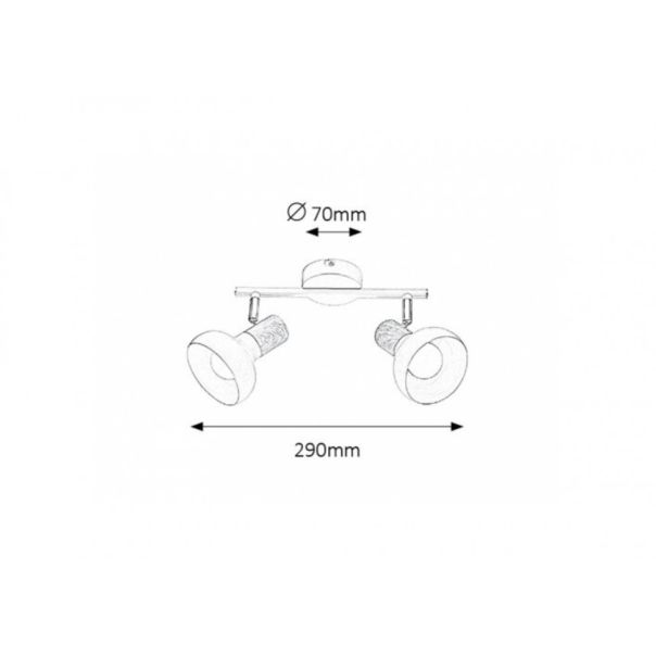 Rabalux Spot rasveta Holly E14 2x MAX 40W bela (5944) - 5944