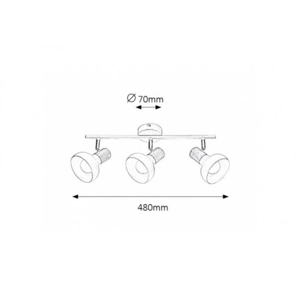 Rabalux Spot rasveta Holly E14 3x MAX 40W bela (5945) - 5945-1