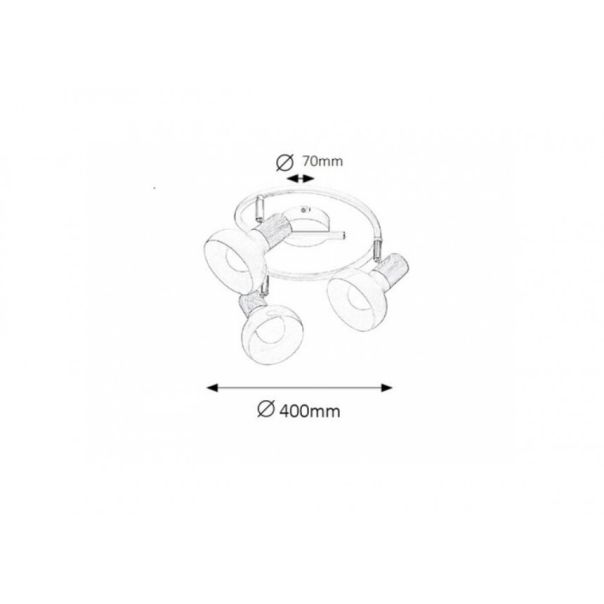Rabalux Spot rasveta Holly E14 3x MAX 40W bela (5946) - 5946