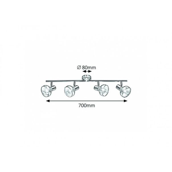 Rabalux Spot rasveta Holly E14 4x MAX 40W antično zlato (5550) - 5550-1