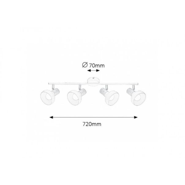 Rabalux Spot rasveta Holly E14 4x MAX 40W bela (5947) - 5947