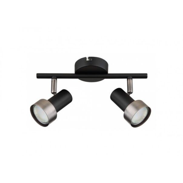 Rabalux Spot rasveta Konrad GU10 2x MAX 50W mat crno (73012) - 73012