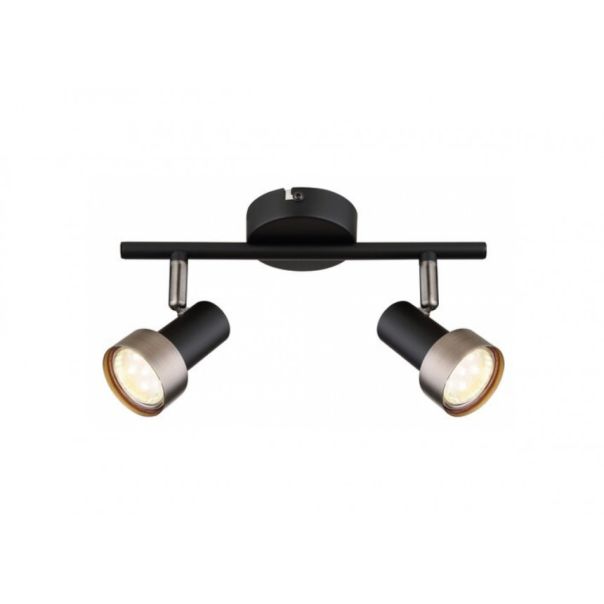 Rabalux Spot rasveta Konrad GU10 2x MAX 50W mat crno (73012) - 73012