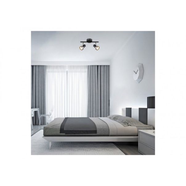 Rabalux Spot rasveta Konrad GU10 2x MAX 50W mat crno (73012) - 73012