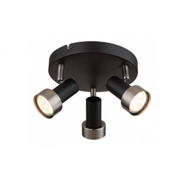 Rabalux Spot rasveta Konrad GU10 3x MAX 50W mat crno (73013) - 73013