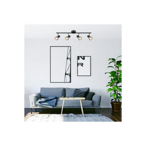 Rabalux Spot rasveta Konrad GU10 4x MAX 50W mat crno (73014) - 73014