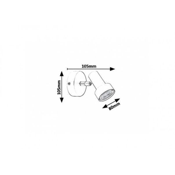 Rabalux Spot rasveta Konrad GU10 MAX 50W crna (5322) - 5322