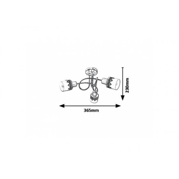 Rabalux Spot rasveta Lacey E14 3x MAX 40W crna (5343) - 5343