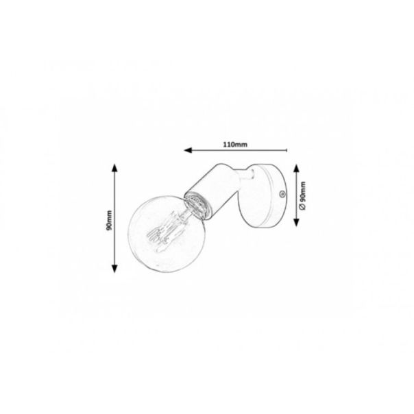 Rabalux Spot rasveta Lamar E27 1x MAX 40W mat crno (3986) - 3986