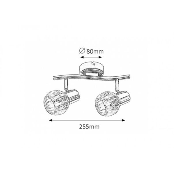 Rabalux Spot rasveta Lauren E14 2x MAX 40W hrom (6092) - 6092-1