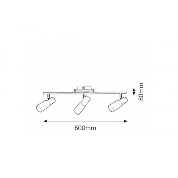 Rabalux Spot rasveta Logan E14 3x MAX 40W hrom (6098) - 6098