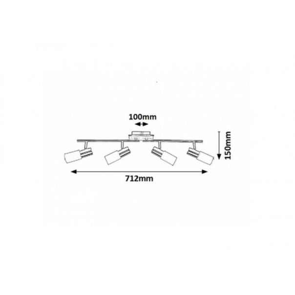 Rabalux Spot rasveta Logan E14 4x MAX 40W hrom (6099) - 6099