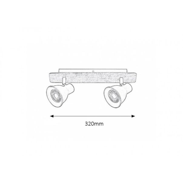 Rabalux Spot rasveta Mac GU10 2x MAX 15W bukva (5903) - 5903