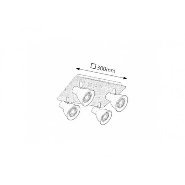 Rabalux Spot rasveta Mac GU10 4x MAX 35W bukva (5905) - 5905