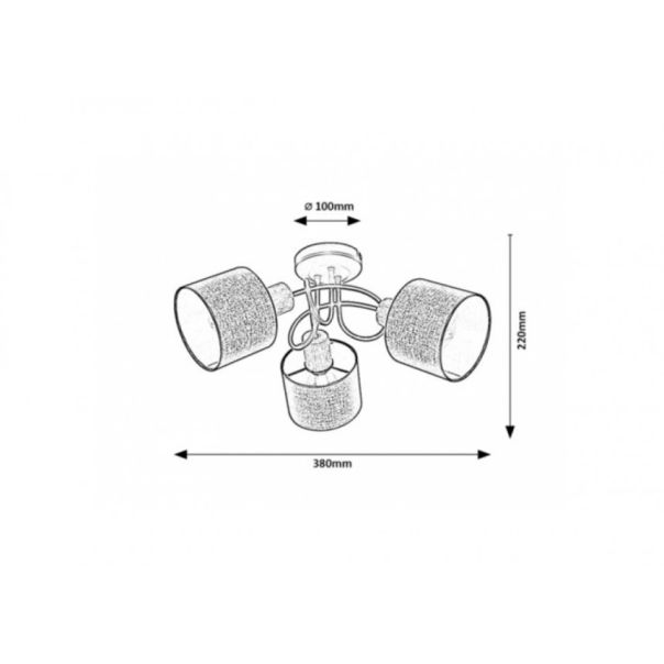Rabalux Spot rasveta Miguel E14 3x MAX 40W hrast (3246) - 3246