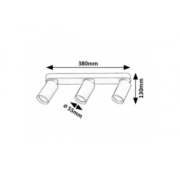 Rabalux Spot rasveta Mirina GU10 3X MAX 5W zlatna (73077) - RAS003251A00000