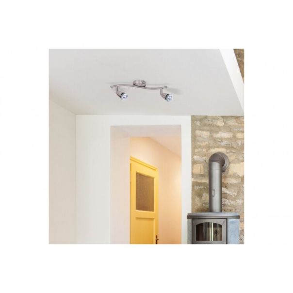 Rabalux Spot rasveta Norman GU10 2x MAX 50W brušeni hrom (5992) - 5992