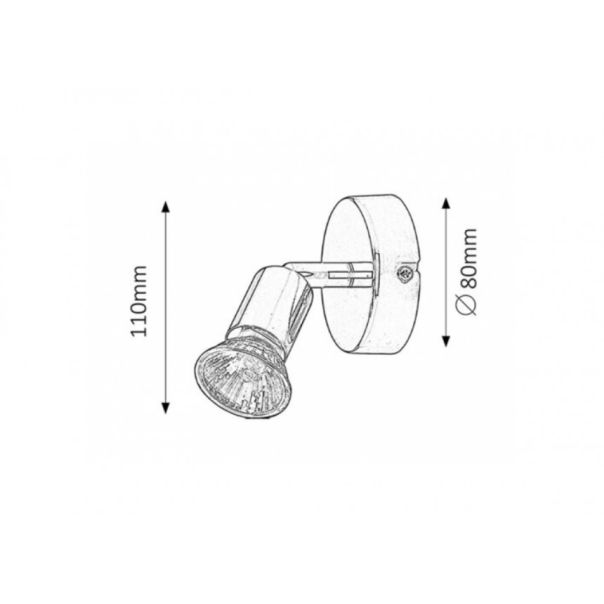 Rabalux Spot rasveta Norton GU10 1x MAX 50W hrom (6045) - 6045-1