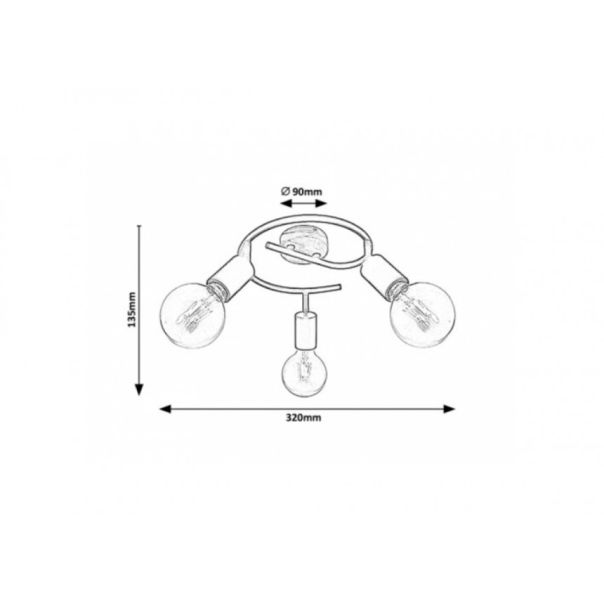 Rabalux Spot rasveta Pablo E27 3x MAX 40W mat crno (3978) - 3978