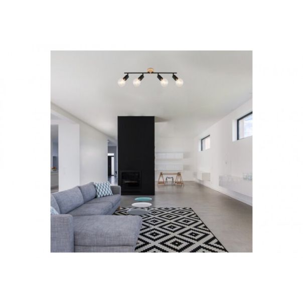 Rabalux Spot rasveta Pablo E27 4x MAX 40W mat crno (3979) - 3979-1-1