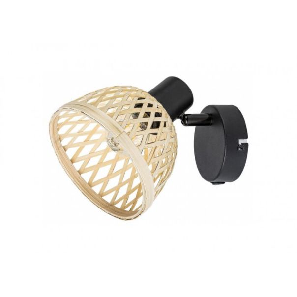 Rabalux Spot rasveta Rattan E14 1x MAX 15W mat crno (3133) - 3133-1-1