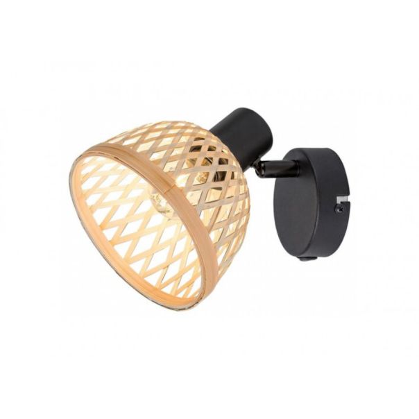 Rabalux Spot rasveta Rattan E14 1x MAX 15W mat crno (3133) - 3133-1-1