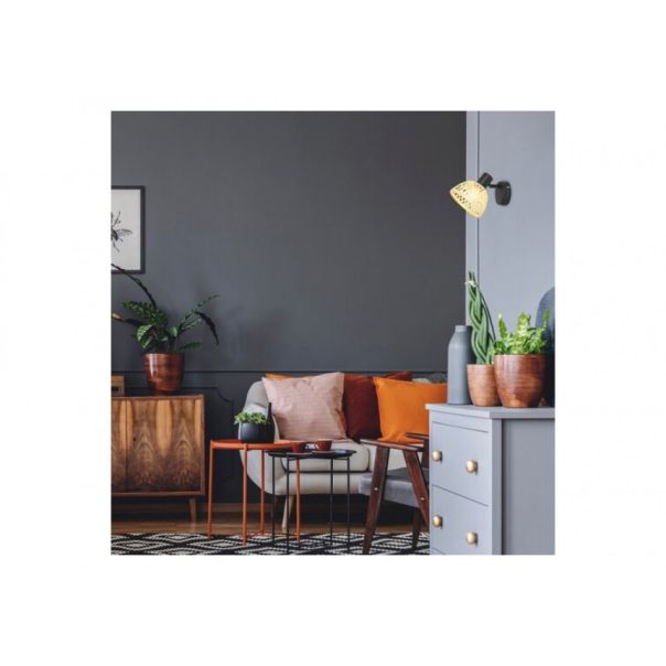 Rabalux Spot rasveta Rattan E14 1x MAX 15W mat crno (3133) - 3133-1-1