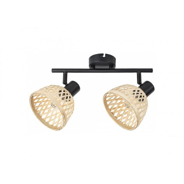 Rabalux Spot rasveta Rattan E14 2x MAX 15W mat crno (3134) - 3134