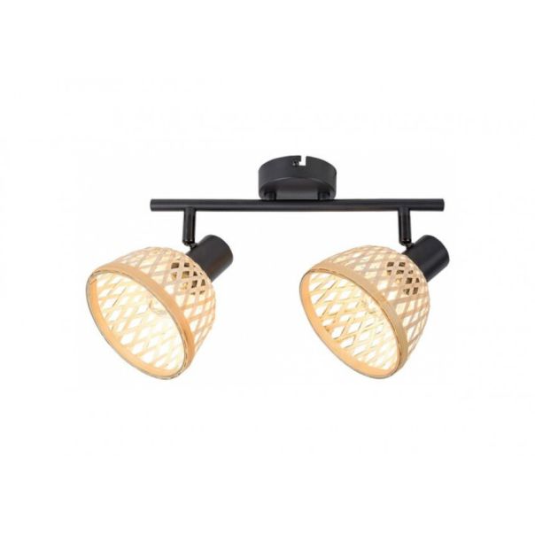 Rabalux Spot rasveta Rattan E14 2x MAX 15W mat crno (3134) - 3134