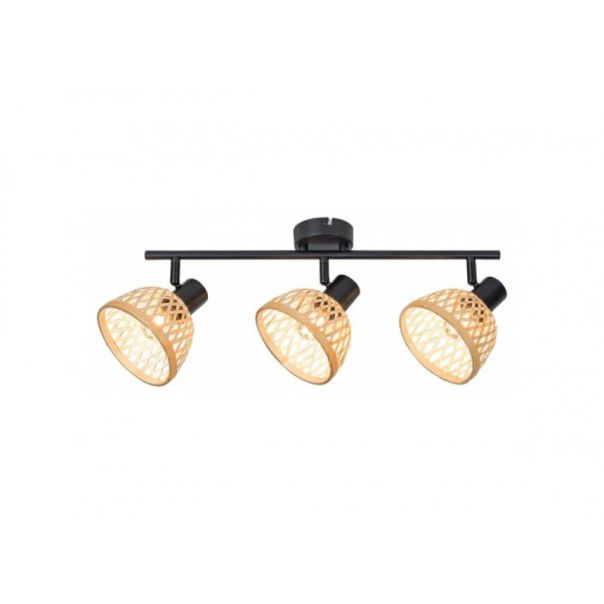 Rabalux Spot rasveta Rattan E14 3x MAX 15W mat crno (3135) - 3135