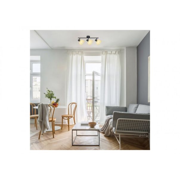 Rabalux Spot rasveta Rattan E14 3x MAX 15W mat crno (3135) - 3135