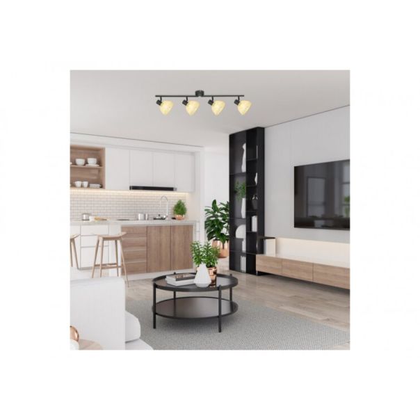 Rabalux Spot rasveta Rattan E14 4x MAX 15W mat crno (3136) - 3136