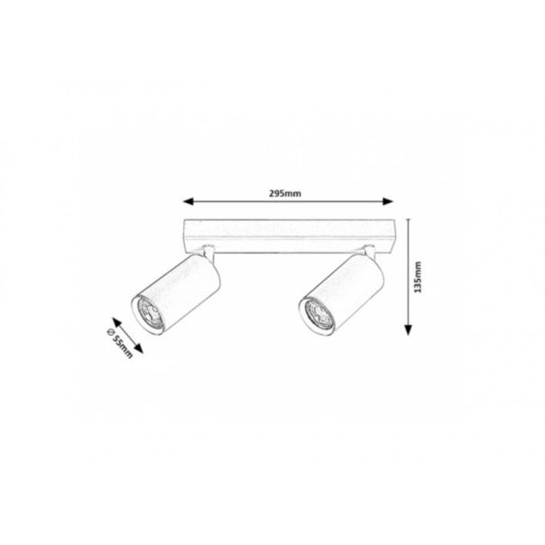 Rabalux Spot rasveta Solo GU10 2x MAX 25W crna (2085) - 2085